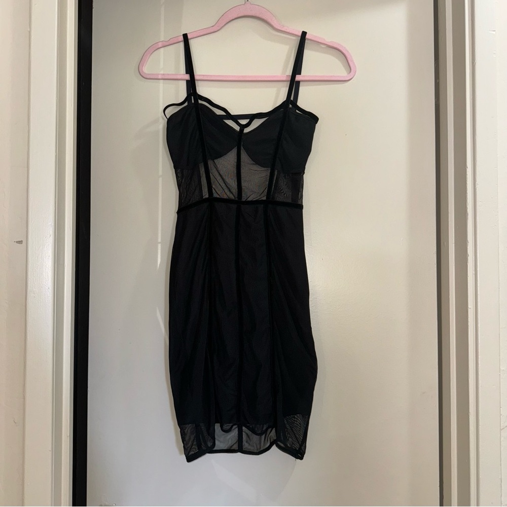 Black Mesh Avenge Dress